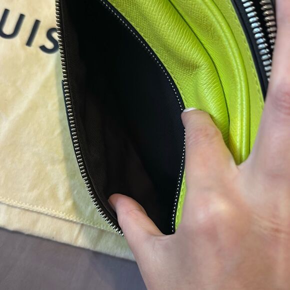 Louis Vuitton Women's Taigarama Coated Canvas Outdoor Monogram Bum Bag Yellow OS - Picture 7 of 15